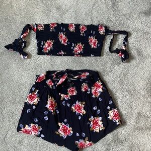 Top Shop shorts and top